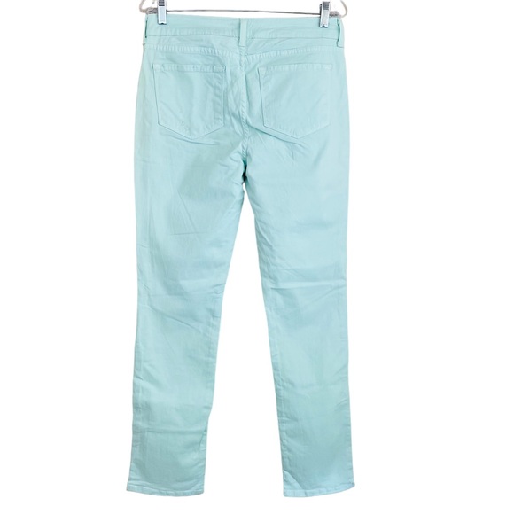 NYDJ Mint Seafoam Green & Navy Tuxedo Stripe Smooth Lift Technology Skinny Jeans - Picture 3 of 8